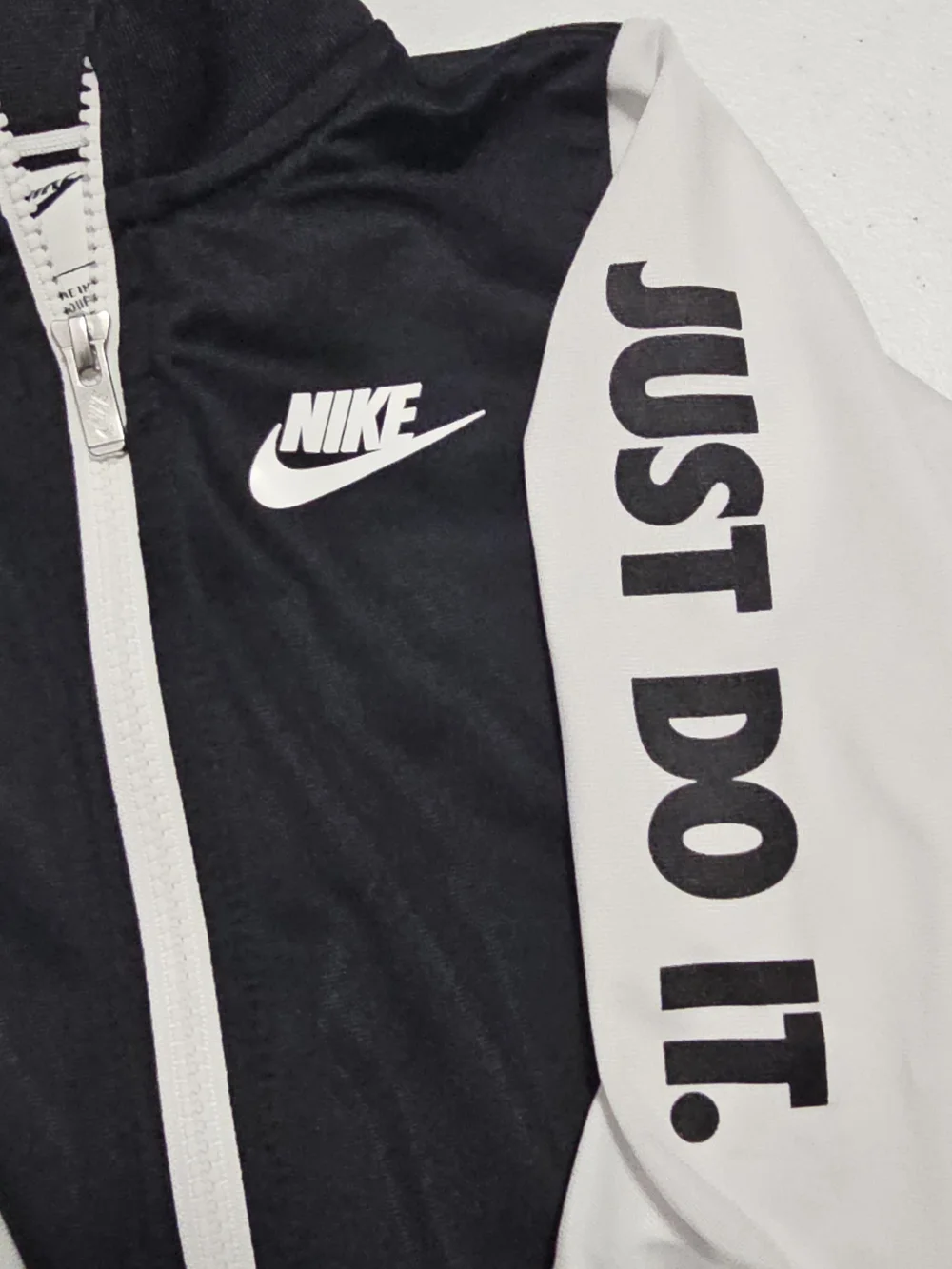 Nike Black & White 'Just Do It' Zip Jacket 24 Months